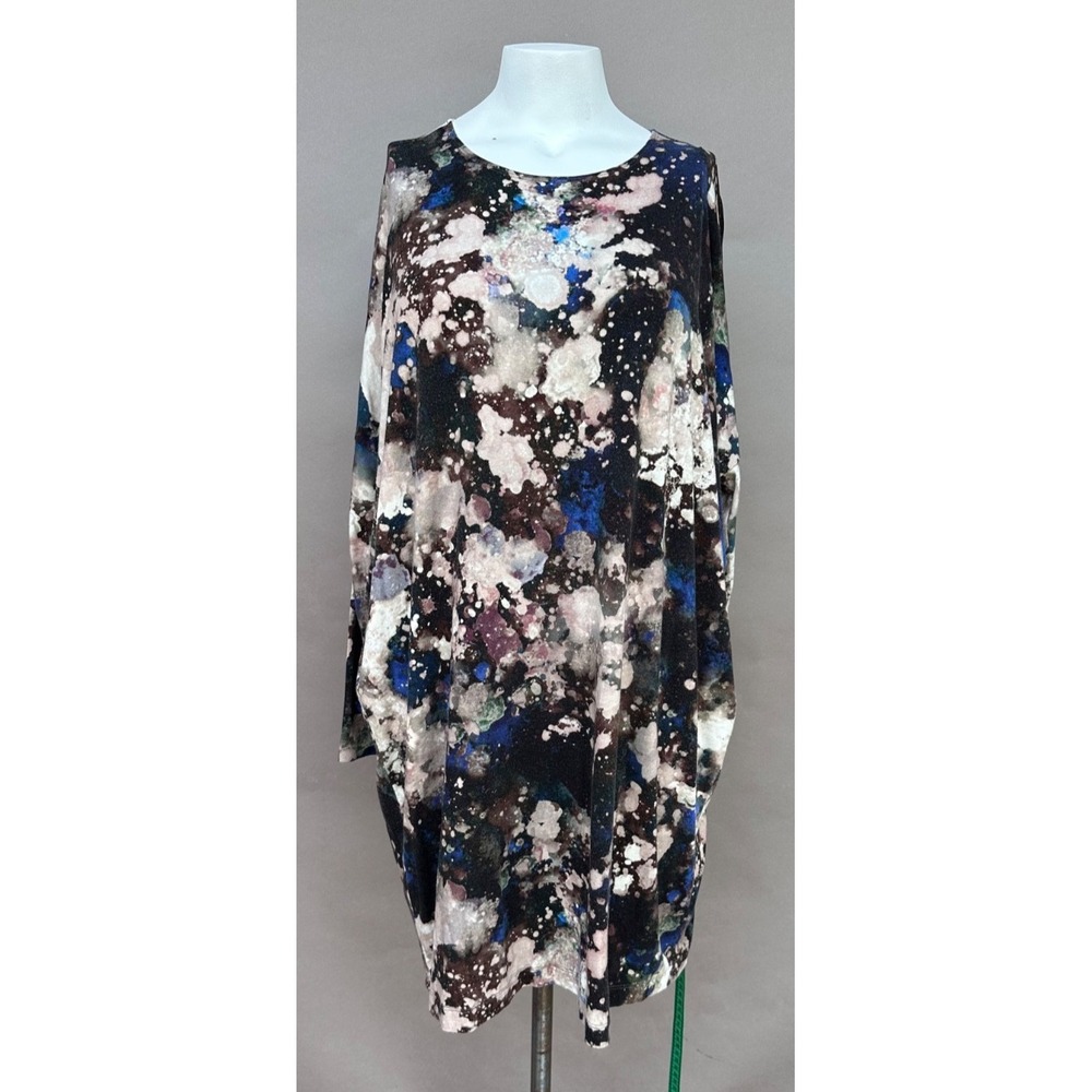 Bryn Walker Damien Tunic Galaxy Print Knit Jersey XS (Oversized) Galaxy Galassia